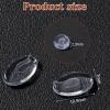 25 Pairs Push in Eyeglass Nose Pads Clear Anti Slip Nose Bridge Pads Replacement Soft Silicone Glasses Noses Pad for Rimless Frameless Eyewear Frames view 4