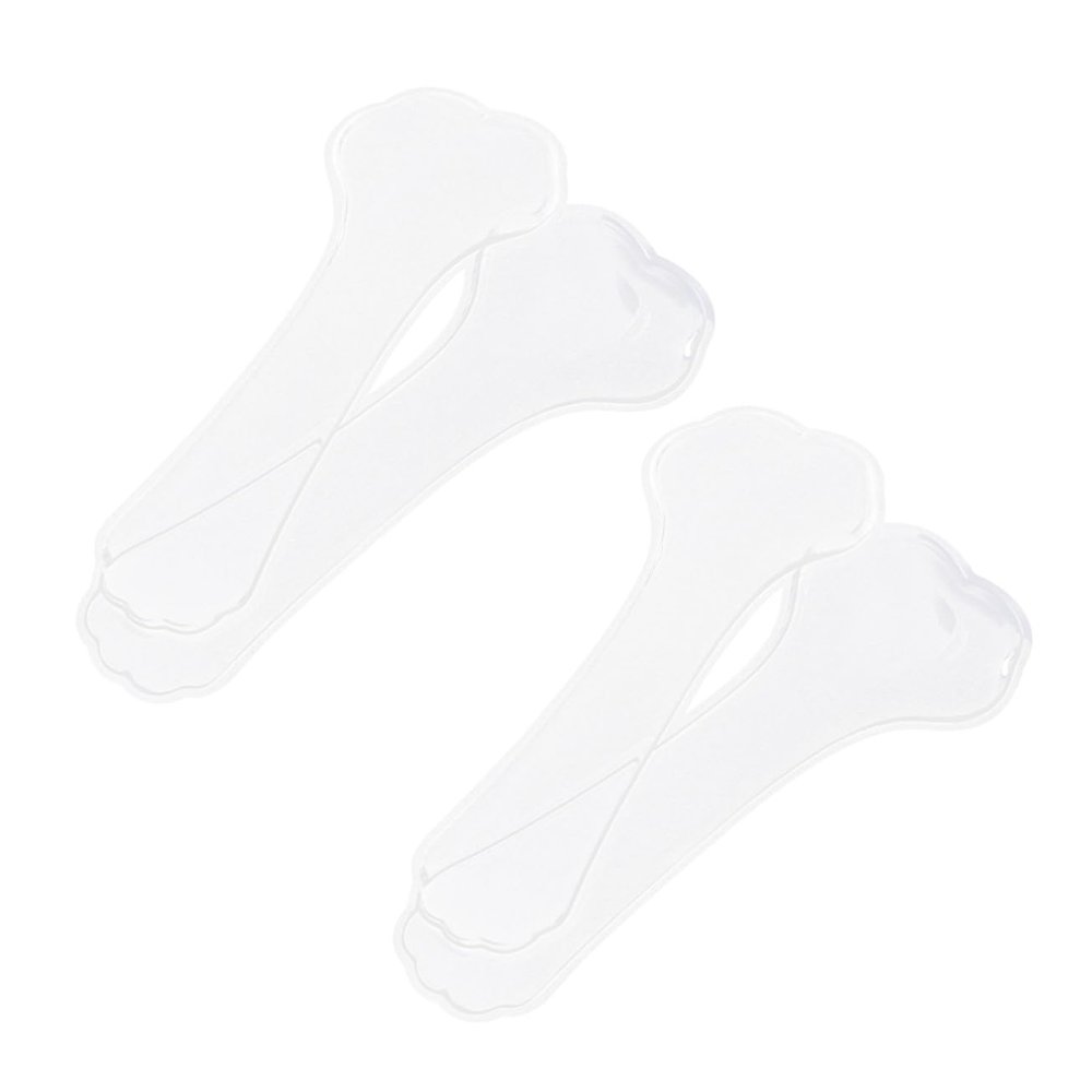 COOLHIYA 2 Pair Transparent High Heel Insoles with Arch Support PU Gel Heel Cushion Inserts for Foot Therapy Flatfoot Pads Sports and Casual Shoes Comfort