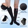 20-30 MmHg Medical Toeless Compression Socks for Women and Men,Legs Compression Sleeve Ankle Wide,Open Toe Stockings Compressions Knee Post for Varicose Vein,Circulation Recovery,for Travel,Run (Lightweight Black, XL) view 3