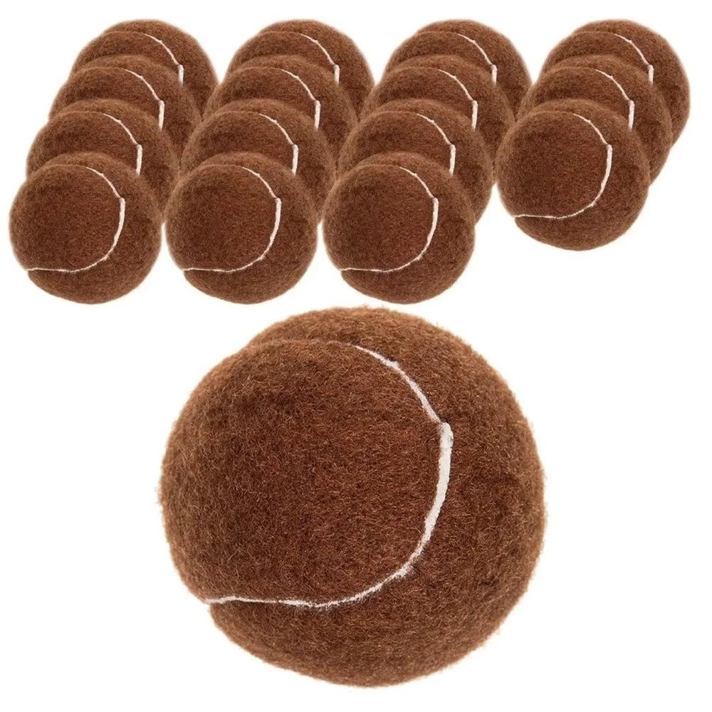 12pCS Tennis Balls for Walkers Pre Cut Felt Tennis Silent Foot Cover Floor Protection Universal Fit Table Legs Sleeves Home(Brown)