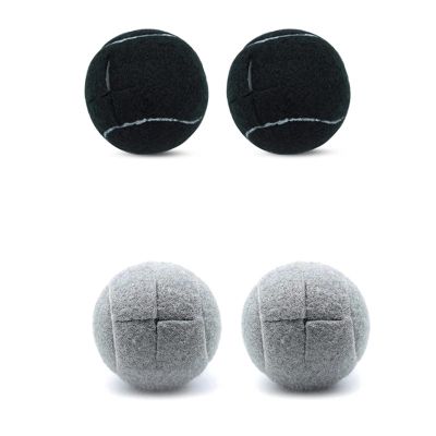12PCS Precut Walker Tennis Ball for Furniture Legs and Floor Protection, Heavy Duty Long Lasting Felt Pad Covering(Black)