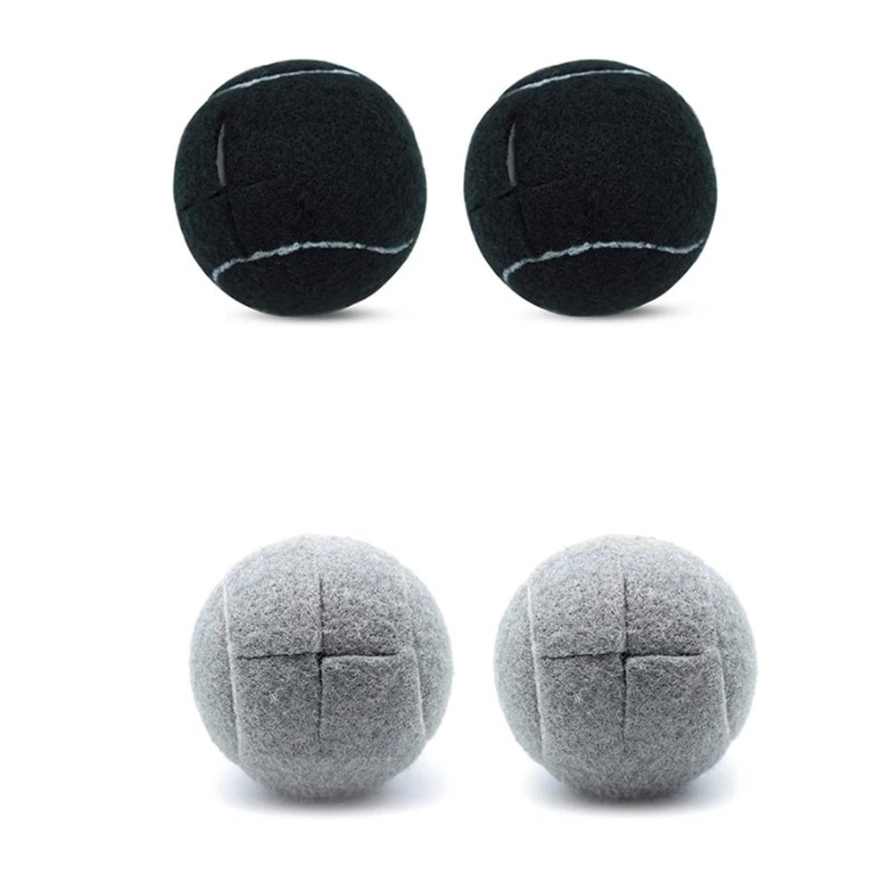 12PCS Precut Walker Tennis Ball for Furniture Legs and Floor Protection, Heavy Duty Long Lasting Felt Pad Covering(Black)