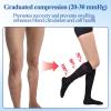 20-30 MmHg Medical Toeless Compression Socks for Women and Men,Legs Compression Sleeve Ankle Wide,Open Toe Stockings Compressions Knee Post for Varicose Vein,Circulation Recovery,for Travel,Run (Lightweight Black, S) view 4