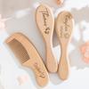 Baby Brush And Comb Set For Newborn Personalized Gift, Custom Wooden Toddler Hair Brushes Kit With Soft Goat Bristle, Cradle Cap Brush, Keepsake Gifts For Girl Boy Baby view 1