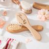 Baby Brush And Comb Set For Newborn Personalized Gift, Custom Wooden Toddler Hair Brushes Kit With Soft Goat Bristle, Cradle Cap Brush, Keepsake Gifts For Girl Boy Baby view 3