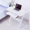 PAKMEZ Manufactured Wood Top Desktop Cart Stand, Small Portable Laptop, Ergonomic Overbed, C Shaped Couch Table, for Bedroom, Living Room, Office, Hospital Use(White) view 1