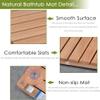 Luxury Teak Wood Bathroom Mat, Non-Slip Raised Platform for Shower & Spa, Heavy Duty Outdoor Entryway Mat (34x34in, 86x86cm) - Ideal for Elderly & Safety view 3