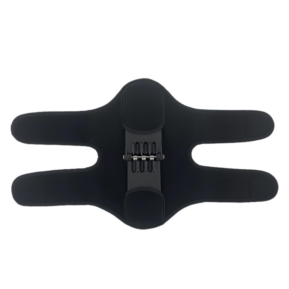 21.3 In (54 Cm) Length Black Adult Knee Braces, Adjustable Straps, Carbon Steel Spring System, Climbing, Walking, Sports