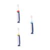 COOLHIYA 3pcs Cartoon Toothbrush Soft Bristles Oral Care Tool for Years with Tongue Cleaner Mixed Colors Blue Yellow Red view 1