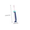 COOLHIYA 3pcs Cartoon Toothbrush Soft Bristles Oral Care Tool for Years with Tongue Cleaner Mixed Colors Blue Yellow Red view 2