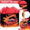 HZRNNA Black Race Car Gift Bag, Happy Birthday Gift Bag with Card and Tissue Paper, Racing Car Themed Birthday Party Decorations for Boys, Girls, Adults, Teenagers, Racing Party Favors Supplies view 2