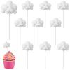 10 PCS 3D Cloud Cupcake Toppers, Clouds Cake Decoration for Boy and Girl Birthday Party Decoration, Clouds Topper Cake Decorations for Showers and Party Supplies (White) view 1