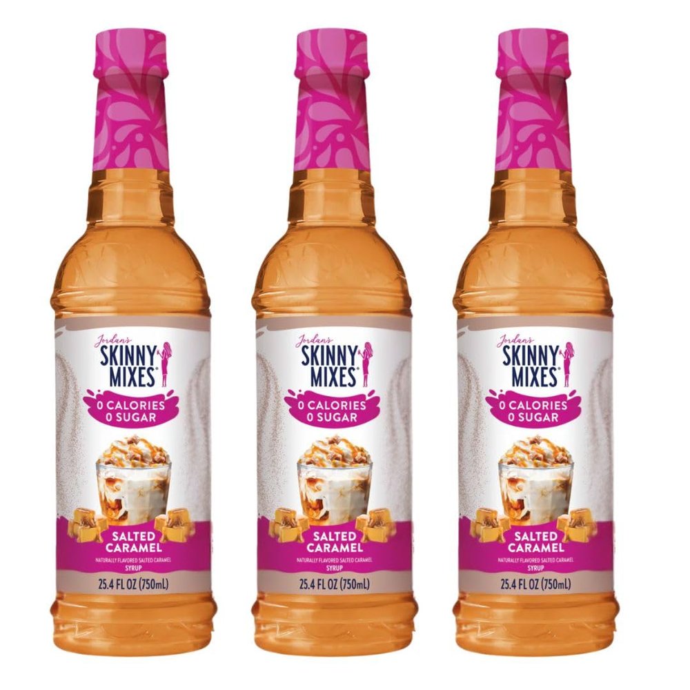 Skinny Mixes Salted Caramel Syrup, Sugar Free, Zero Calories, 25.4 Fl Oz