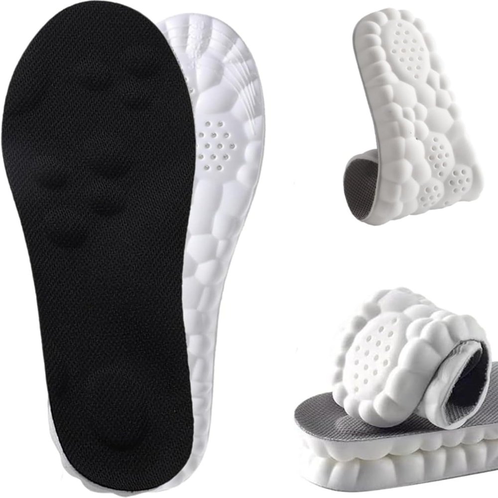 Steppers Insoles for Men WomenCloud Shoe InsertsArch Support InsertsMemory Foam InsolesSuitable for All Shoes, Soft, Comfortable and Breathable3pcs (Black, Men 15/Women 16)