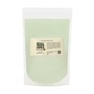 OliveNation Vegan Soft Serve Mix, Lime - Non-Dairy Soft Serve Powder for Lime Flavor Frozen Desserts, Fruit Whip, Shakes, Frozen Beverages, Gluten-Free, No Cholesterol, Vegan/Vegetarian (16.00oz)