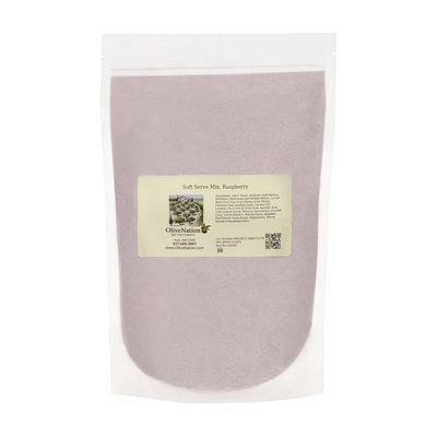OliveNation Vegan Soft Serve Mix, Raspberry - Non-Dairy Soft Serve Powder for Raspberry Flavor Frozen Desserts, Fruit Whip, Shakes, Frozen Beverages, GF, No Cholesterol, Vegan/Vegetarian (16.00oz)