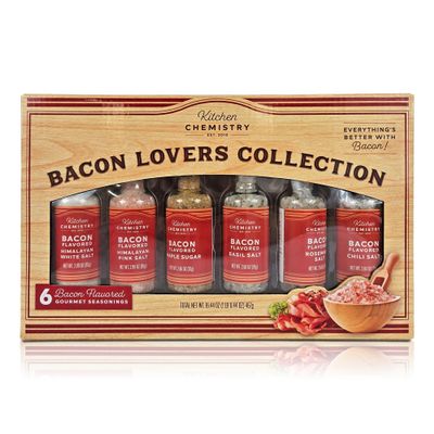 Bacon Lovers Collection Himalayan Pink Salt and Sea Salt Variety Gourmet Pink Himalayan Seasoning Set for Cooking and Grilling
