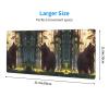 WZYWHJ Majestic brown bear printing Extra large rubber keyboard pad, thickened anti slip Office desk cushion view 4