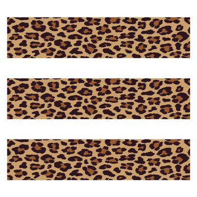 3pcs Edible Paper, 2.4x11 Inches per Sheet Edible Cheetah Print for Cakes Cheetah Print Image Leopard Cake Wrap Side Decor Glutinous Rice Paper Borders for Women's Birthday Party Decoration Supplies