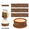 3pcs Edible Paper, 2.4x11 Inches per Sheet Edible Cheetah Print for Cakes Cheetah Print Image Leopard Cake Wrap Side Decor Glutinous Rice Paper Borders for Women's Birthday Party Decoration Supplies view 3