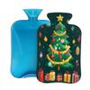 Tangopi Hot Water Bottle with Soft Cover 2L Leakproof PVC Hot Water Bag for Pain Relief, Period Cramps, Hand Feet Warmer, Ideal Gift for Women & Men (Gifts Christmas Tree) view 1