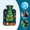Tangopi Hot Water Bottle with Soft Cover 2L Leakproof PVC Hot Water Bag for Pain Relief, Period Cramps, Hand Feet Warmer, Ideal Gift for Women & Men (Gifts Christmas Tree) view 3