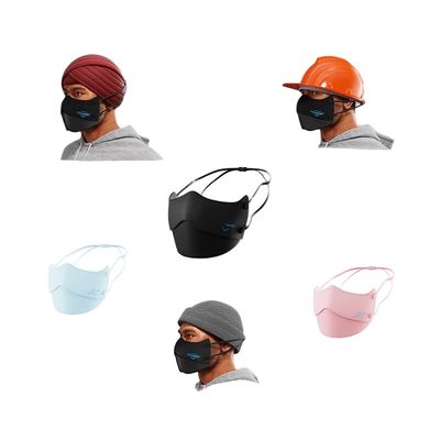MagneMasque 3-PACK EAR-FREE REUSABLE CLOTH FACE MASKS - Soft Ice Silk, Breathable, Nose Vent, Extremely Comfortable. (Grey)
