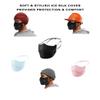 MagneMasque 3-PACK EAR-FREE REUSABLE CLOTH FACE MASKS - Soft Ice Silk, Breathable, Nose Vent, Extremely Comfortable. (Grey) view 4