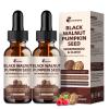 (2 Pack) Black Walnut Wormwood Clove Cleanse for Humans Drops, 23-IN-1 Gut Health Support Supplement with Pumpkin Seed, PAU D'Arco, Oil of Oregano etc for Elimination Detox, Raspberry Flavor, 4 FL OZ view 1
