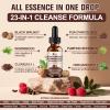 (2 Pack) Black Walnut Wormwood Clove Cleanse for Humans Drops, 23-IN-1 Gut Health Support Supplement with Pumpkin Seed, PAU D'Arco, Oil of Oregano etc for Elimination Detox, Raspberry Flavor, 4 FL OZ view 3