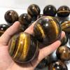 RCSTONE Tigers Eye Baoding Balls for Hand Therapy & Stress Relief (2 Inch) - Non-Chiming Chinese Balls for Hand Therapy, M130 view 2