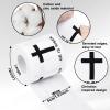 MiniInflat 2 Pcs Christian Cross Athletic Tape Sports Tape 2in x 23ft Religion Jesus Wrist Wrap for Soccer Football Baseball, Gift for Graduation Teacher Nurses Week Pentecost(White,He is Rise) view 2