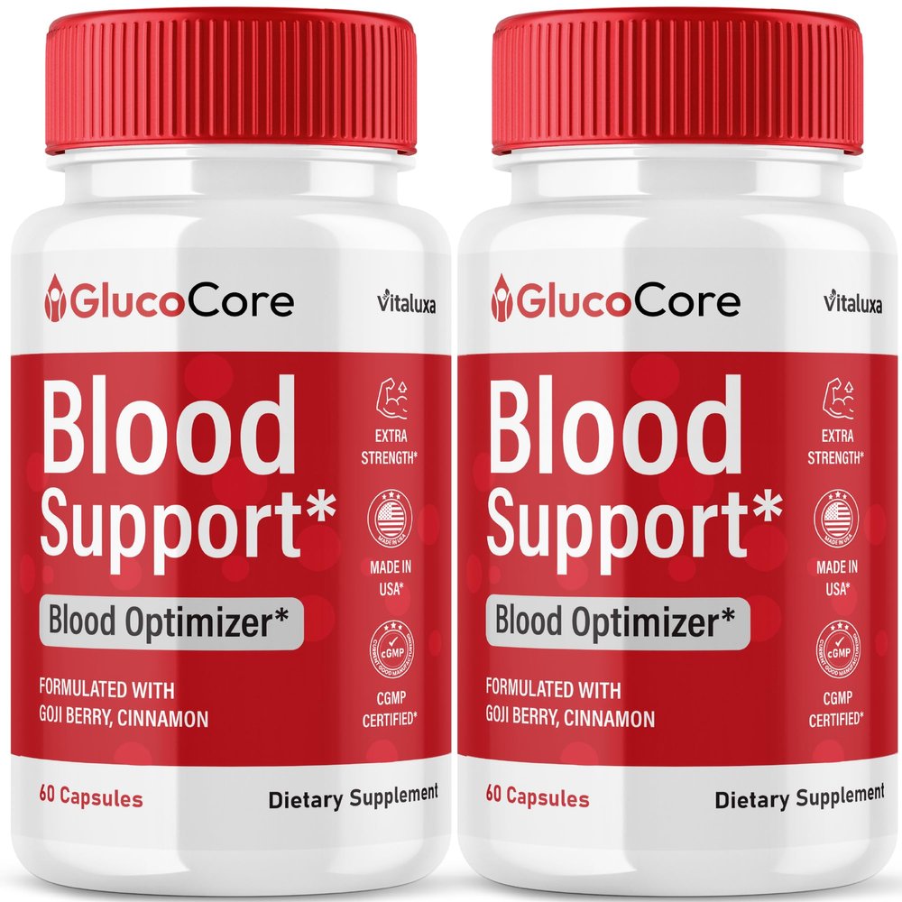 (2 Pack) Gluco Core Capsules, GlucoCore Blood Support Supplement with Advanced Strength Formula Pills, All-Natural Premium Ingredients Vitamins Capsulas for Overall Health & Wellness, Pastilla (120ct)