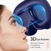 Vynix Sleep Mask for Men Women - 100% Blackout Eye Masks for Sleep - 3D Soft Sleeping Mask for Side Sleepers - Zero Pressure Lash Extensions Eye Cover Shade for Airplane Travel Essentials, Blue view 3