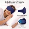 Vynix Sleep Mask for Men Women - 100% Blackout Eye Masks for Sleep - 3D Soft Sleeping Mask for Side Sleepers - Zero Pressure Lash Extensions Eye Cover Shade for Airplane Travel Essentials, Blue view 4