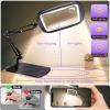 10X 30X Extra Large Magnifying Glass with Light and Stand,7-inch Lighted Magnifier,5 Color Modes Stepless Dimmable,Rectangle Hands-Free Magnifying Glass Desk Lamp for Reading Craft Hobby Close Work LB view 4