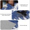 Non-Slip Front Door Mat, Santa Claus Reindeer on Blue Bath Rug, Snowflakes Christmas Tree Welcome Doormats for Entryway/Bedroom/Bathroom Entrance,24x36In view 2