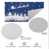 Non-Slip Front Door Mat, Santa Claus Reindeer on Blue Bath Rug, Snowflakes Christmas Tree Welcome Doormats for Entryway/Bedroom/Bathroom Entrance,24x36In view 3