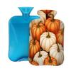 Tangopi Hot Water Bottle with Soft Cover 2L Leakproof PVC Hot Water Bag for Pain Relief, Period Cramps, Hand Feet Warmer, Ideal Gift for Women & Men (Fall Harvest Pumpkins) view 1