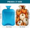 Tangopi Hot Water Bottle with Soft Cover 2L Leakproof PVC Hot Water Bag for Pain Relief, Period Cramps, Hand Feet Warmer, Ideal Gift for Women & Men (Fall Harvest Pumpkins) view 2