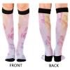 Gradient Cute Unicorns Compression Socks for Women Men Circulation Knee High Stocking for Athletic Running Nurse Travel view 2