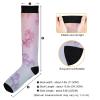 Gradient Cute Unicorns Compression Socks for Women Men Circulation Knee High Stocking for Athletic Running Nurse Travel view 3