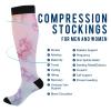 Gradient Cute Unicorns Compression Socks for Women Men Circulation Knee High Stocking for Athletic Running Nurse Travel view 4