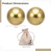 2-Pack Baoding Handballs, 1.5 Inch Brass Exercise Balls with Pouch for Hand Training view 4