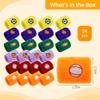 Tressify 24 Pack Colorful Sweat Bands For Kids, Versatile Athletic Wristbands For Various Sports Activities view 3