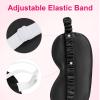 100% Natural Mulberry Silk Sleep Eye Mask with Adjustable Elastic Band for Women & Men Soft Light Blocking Cover Eyeshade Blindfold with Star Printed (Black) view 3