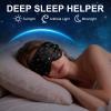 100% Natural Mulberry Silk Sleep Eye Mask with Adjustable Elastic Band for Women & Men Soft Light Blocking Cover Eyeshade Blindfold with Star Printed (Black) view 4