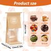 100PCS Bakery Bags with Window, 5.1 x 4 x 11 Inch Tin Tie Tab Lock Small Brown Paper Cookie Bags with Clear Front Window, Baked Goods Packaging for Cookies, Loaf, Popcorn, Homemade Bread view 2