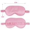 100% Natural Mulberry Silk Sleep Eye Mask with Adjustable Elastic Band for Women & Men Soft Light Blocking Cover Eyeshade Blindfold (Pink) view 2