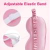 100% Natural Mulberry Silk Sleep Eye Mask with Adjustable Elastic Band for Women & Men Soft Light Blocking Cover Eyeshade Blindfold (Pink) view 3